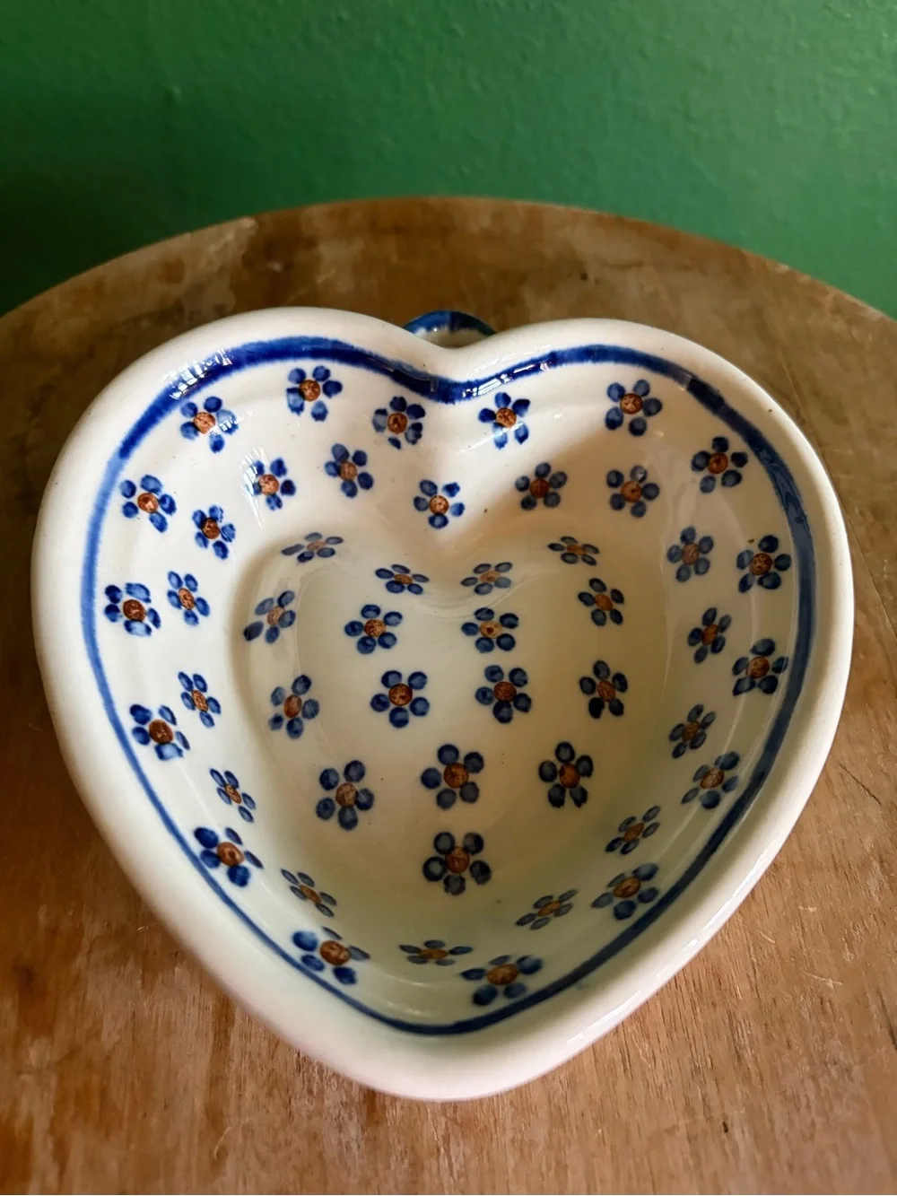 Heise Ceramics Hand Painted Heart   Germany est. 1919